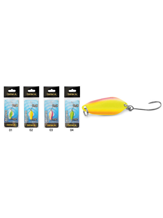 Auro Spoon Gr.2.3 Fluo Yellow Back Pink