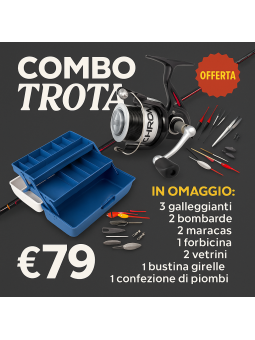 Combo Trota: Canna, Mulinello e Cassetta Accessori | Kit Pronto all’Uso per Principianti e Appassionati
