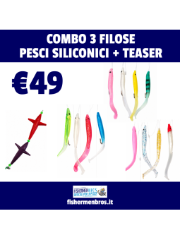 COMBO 3 FILOSE PESCI SILICONICI + TEASER